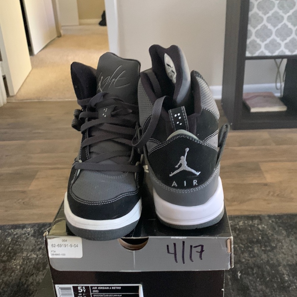 Black and blue Jordan’s